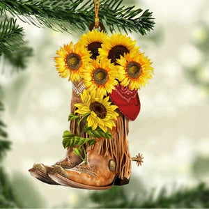 BOOTS AND HAT COWBOY Christmas Ornament