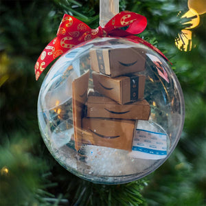 Fun Christmas Tree Ornament, Mini Wrapped PVC Transparent Ball Ornament, Suitable For Family Christmas Gifts