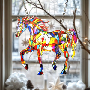 Horse Sun Catcher Equestrian Sun Catcher Horse Window Decor Horse Crystal Suncatcher Horse Ornament