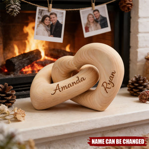 Romantic Couple - Personalized Infinity Heart Sculpture