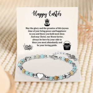 Happy Easter - Always Be Here By Your Side to Bless - Religious Cross Bracelet