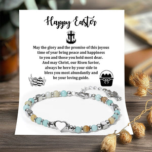 Happy Easter - Always Be Here By Your Side to Bless - Religious Cross Bracelet