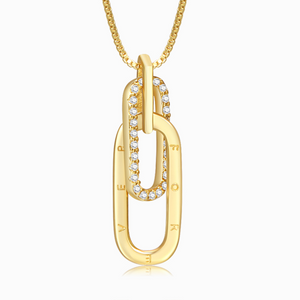 To My Unbiological Daughter, Forever Linked Together Circle Necklace