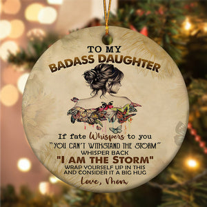 To my Daughter Circle Ornament