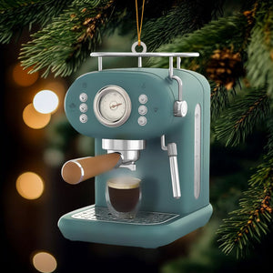 Coffee Machine Christmas Ornament, Gift For Coffee Lover