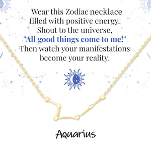 Zodiac Signs Spirit Outline Necklace