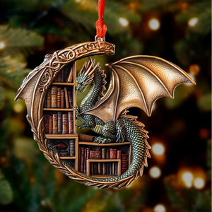Winged Book Keeper Christmas Ornament, Book Lover Gift, Bookworm Gifts