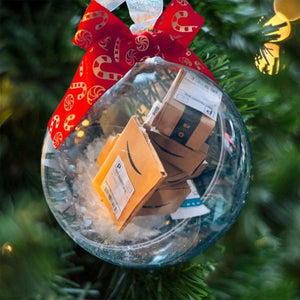 Fun Christmas Tree Ornament, Mini Wrapped PVC Transparent Ball Ornament, Suitable For Family Christmas Gifts