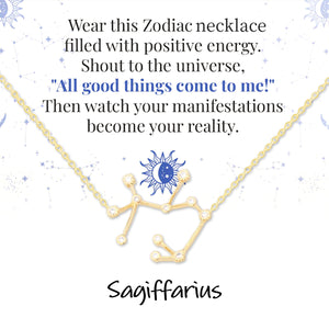 Zodiac Signs Spirit Outline Necklace