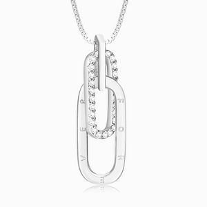 To My Unbiological Daughter, Forever Linked Together Circle Necklace