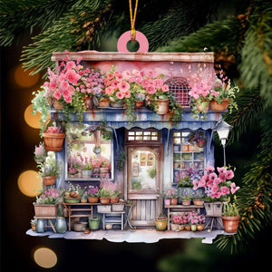 Flower Shop Christmas Ornament, Perfect Gift For Flower Lovers