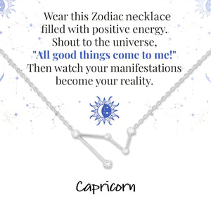 Zodiac Signs Spirit Outline Necklace