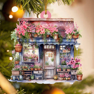 Flower Shop Christmas Ornament, Perfect Gift For Flower Lovers