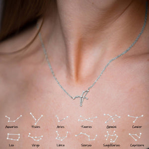 Zodiac Signs Spirit Outline Necklace