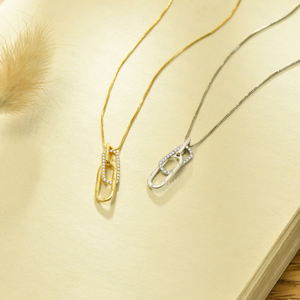 To My Unbiological Daughter, Forever Linked Together Circle Necklace