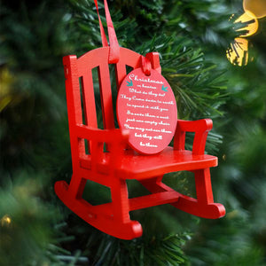 Christmas In Heaven Memorial Ornament Wooden Rocking Chair Ornament For Christmas In Heaven