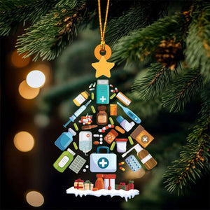 Pharmacy Christmas Tree Ornament, Gift For Pharmacist