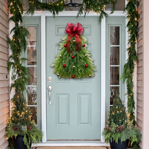 Handmade Christmas Tree Wreath for Front Door