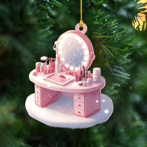 Makeup Christmas Ornament, Makeup Lover Gift