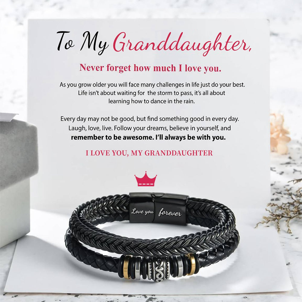 For Granddaughter - I Will Always Be With You Double-Row Bracelet