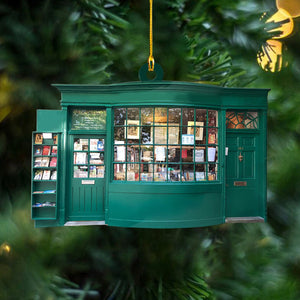 Bookstore Christmas Ornament, Bookshop Keepsake, Gift For Book Lovers