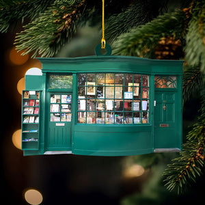 Bookstore Christmas Ornament, Bookshop Keepsake, Gift For Book Lovers