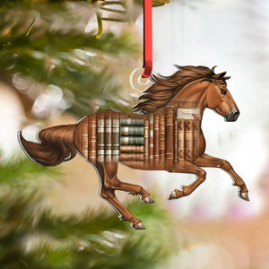 Horse Book Ornament - Gift For Book Lovers- Christmas Gift