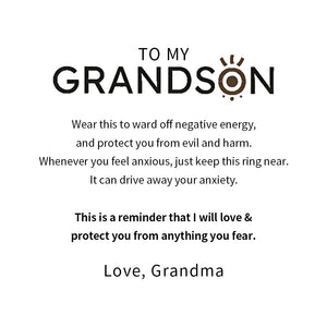 To My Grandson Evil Eye Fidget Ring