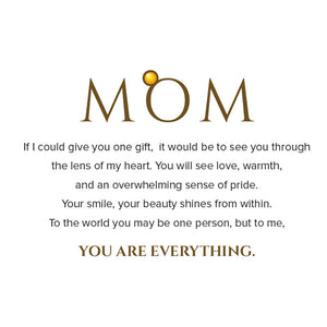 To My Mom Magnifying Glass Pendant Necklace