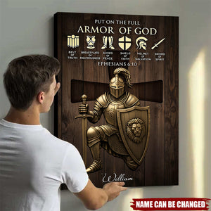 Personalized Warrior Of God Poster Print - Christian Gift, Scripture Wall Art