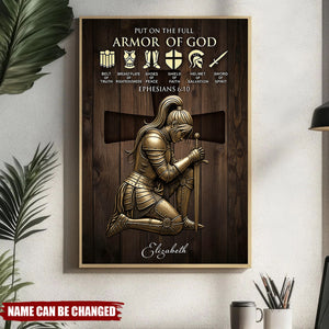 Personalized Warrior Of God Poster Print - Christian Gift, Scripture Wall Art