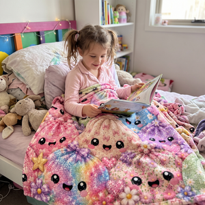 Cozy Dumpling Blanket, Kawaii Plush Blanket