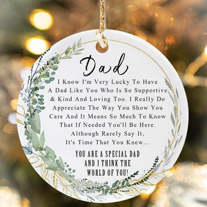 Dad Ornaments Best Dad Ever Gift Father Dad Christmas Ornament