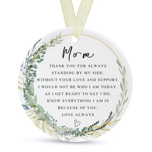 Mom Christmas Ornament for Mother Forever Ornament Best Mom Ever Gift