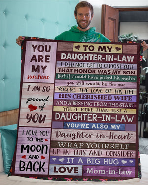 To my Daughter in Law Sherpa Fleece Blanket