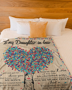 You're Also My Daughter-In-Heart - Best Gift For Daughter-In-Law Fleece Blanket