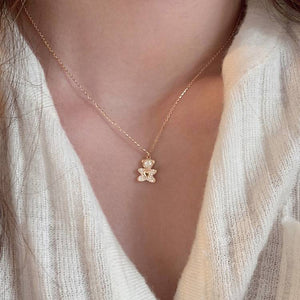 Dad To Daughter | Bear Heart Necklace