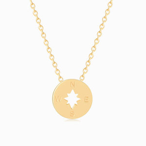 To My Granddaughter Compass Necklace