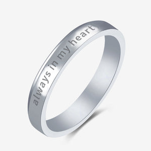 To My Daughter Always in My Heart Band Ring