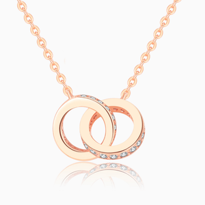 To My Daughter Forever Linked Together Round Interlocking Necklace