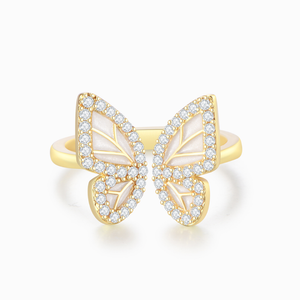 To My Daughter Sculpted Butterfly Ring