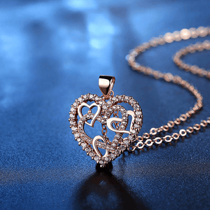 Interlocking Hearts Necklace - š©āā¤ļøāš©''Sisters of my soul & Friends of my heart''š