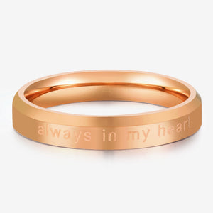 To My Daughter Always in My Heart Band Ring