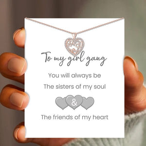 Interlocking Hearts Necklace - š©āā¤ļøāš©''Sisters of my soul & Friends of my heart''š
