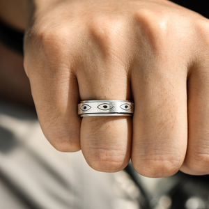 To My Grandson Evil Eye Fidget Ring