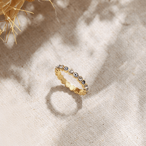 To My Daughter Heart and Evil Eye Ring