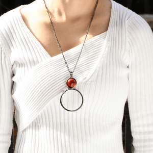 To My Mom Magnifying Glass Pendant Necklace