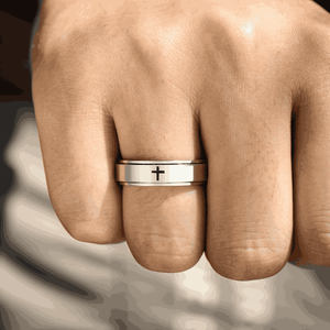To My Son Pray Through It Fidget Cross Ring
