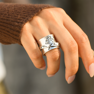 To My Daughter Dandelion Flower Spinner Ring