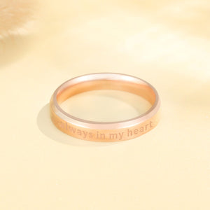 To My Daughter Always in My Heart Band Ring